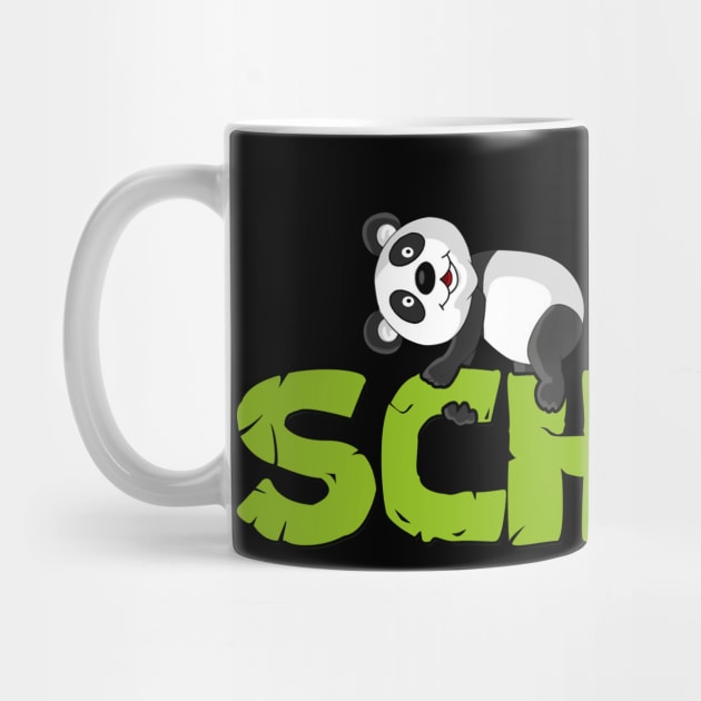 Panda School Gift Idea Design Motif by Shirtjaeger